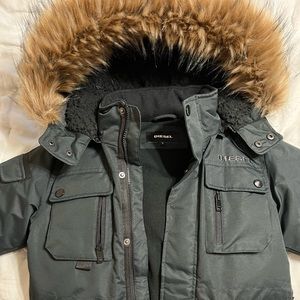 Diesel jacket kids size 8 Faux fur